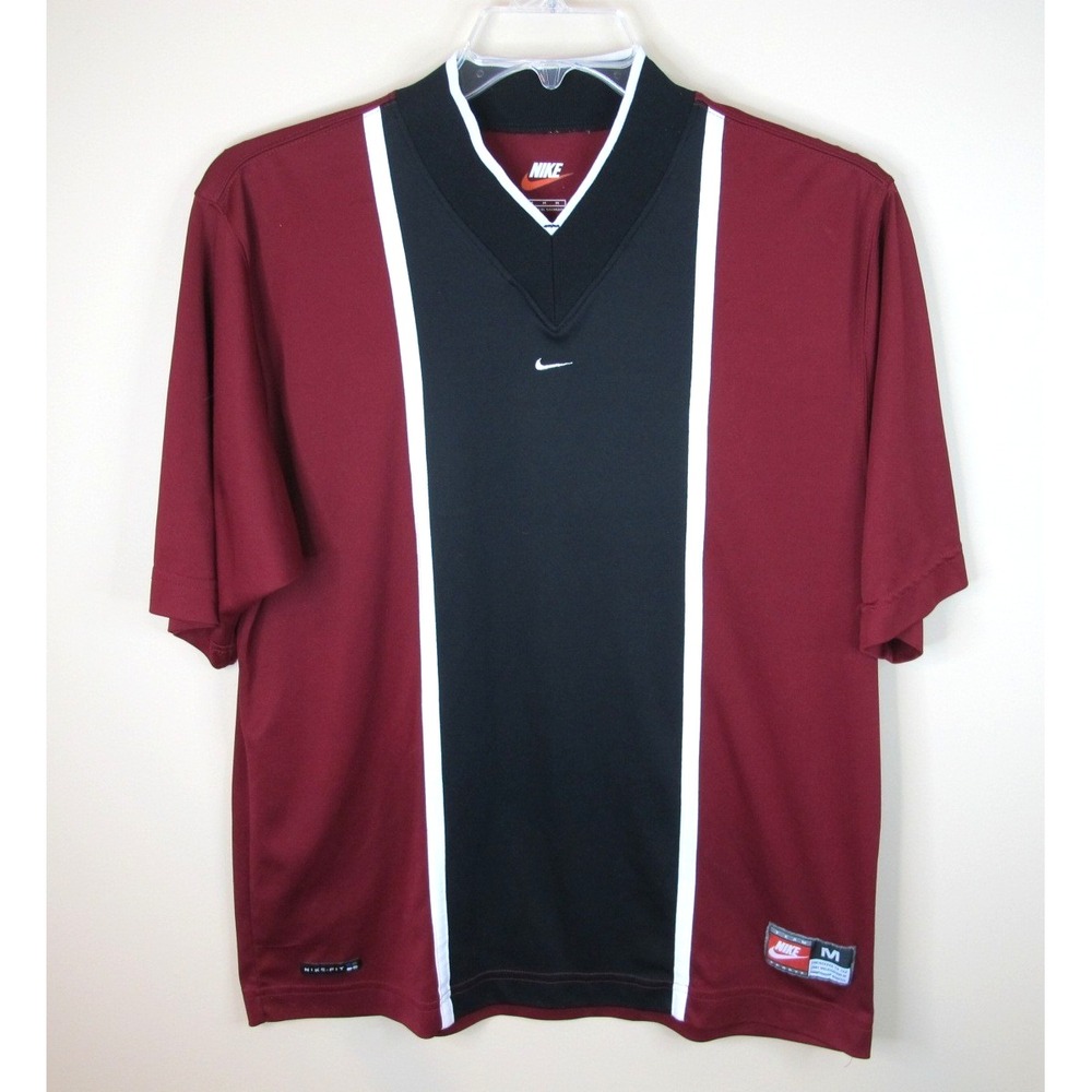 Vintage Y2K Nike Team Mini Center‎ Swoosh Short Sleeve Jersey Top Men's Medium